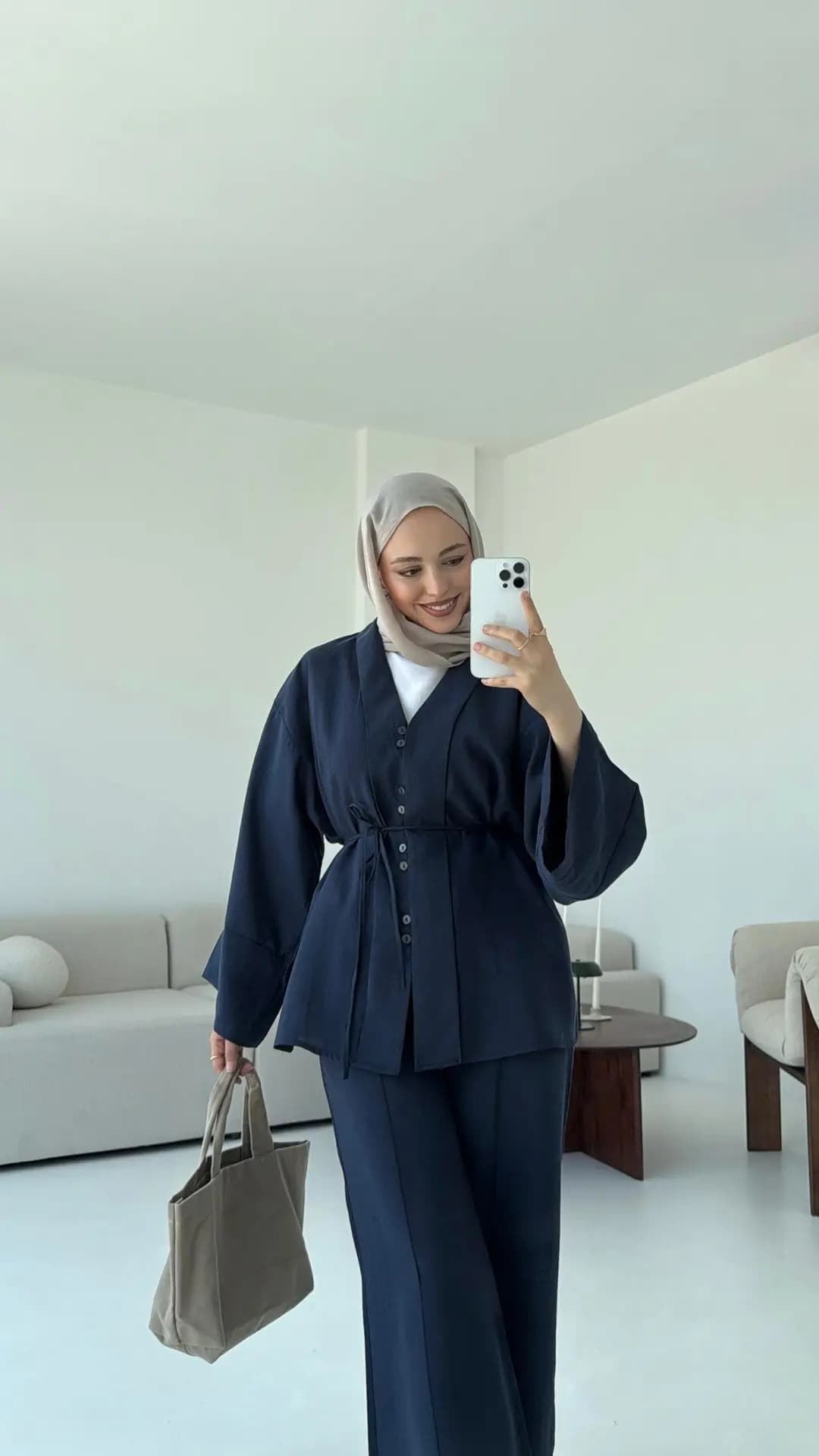Şal Yaka Düğmeli Takım Lacivert