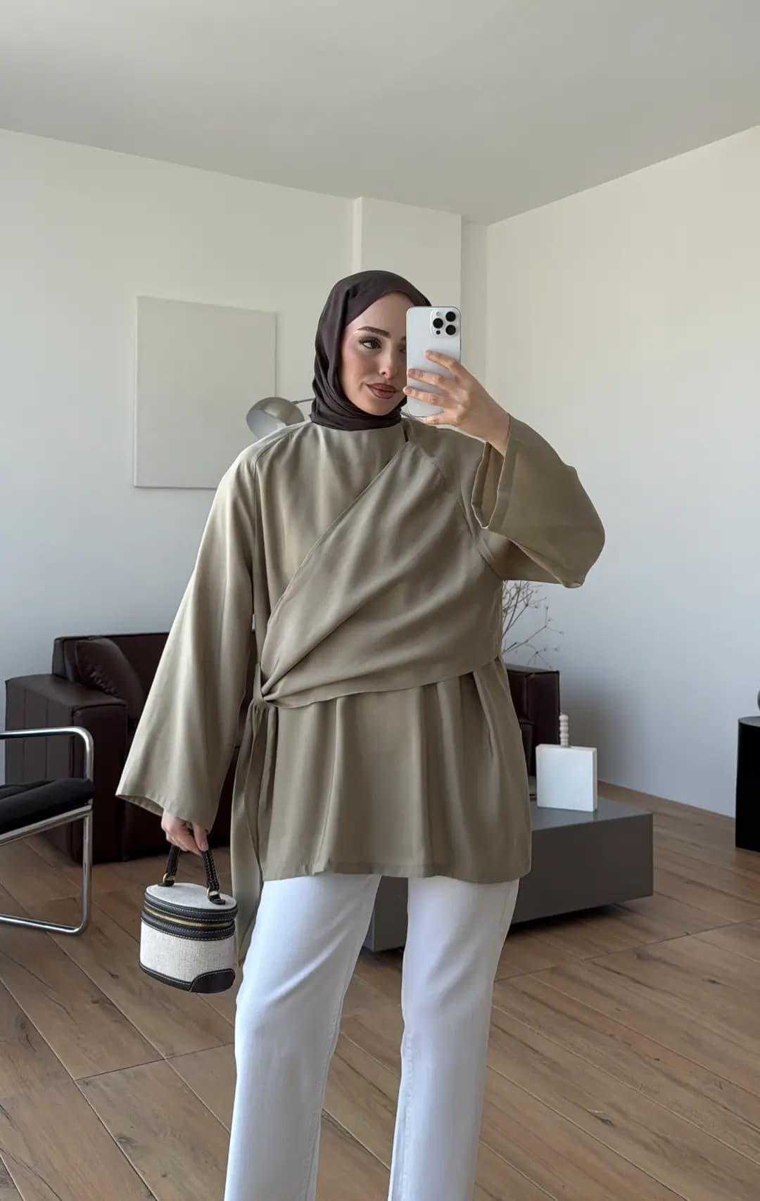 Yandan Şallı Tunik Acık Yeşil