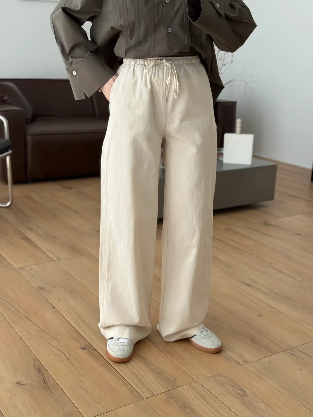 Tam Boy Keten Pantolon