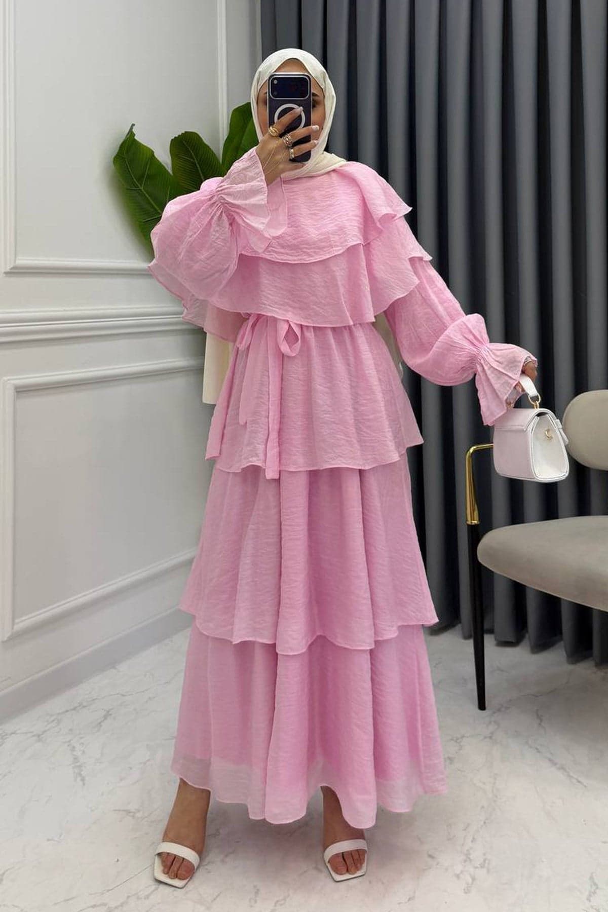 KAT KAT VUAL ELBİSE PEMBE